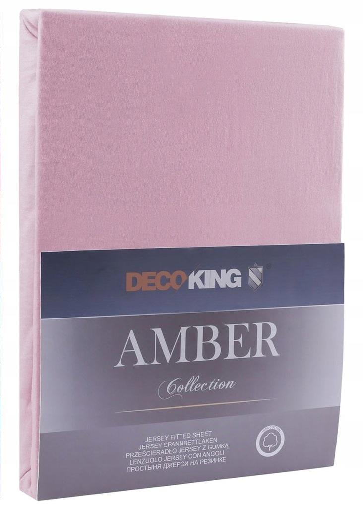 Prześcieradło AMBER kolor liliowy jersey 220-240x220 decoking - FITTED AMBE