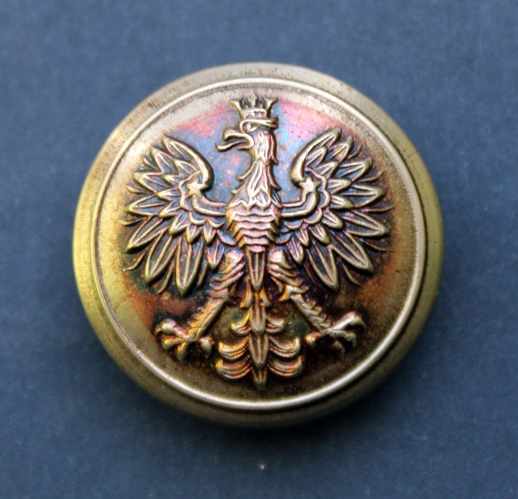 Polski guzik wojskowy wz. 1928 L.M.W. MASYWNY