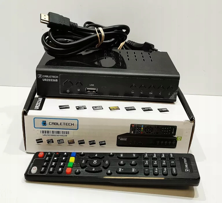 DEKODER CABLETECH DVB-T2 H265 HEVC KOMPLET