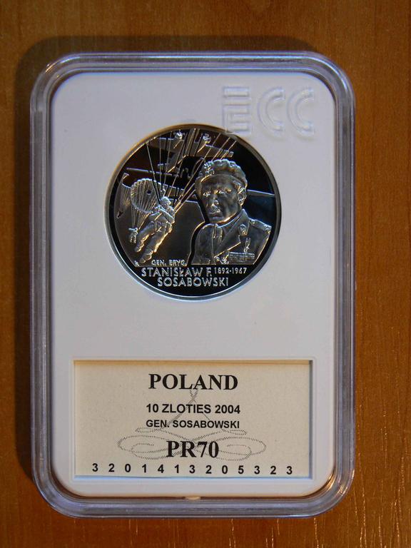 10 ZŁOTYCH 2004 GENERAŁ SOSABOWSKI GRADING PR70