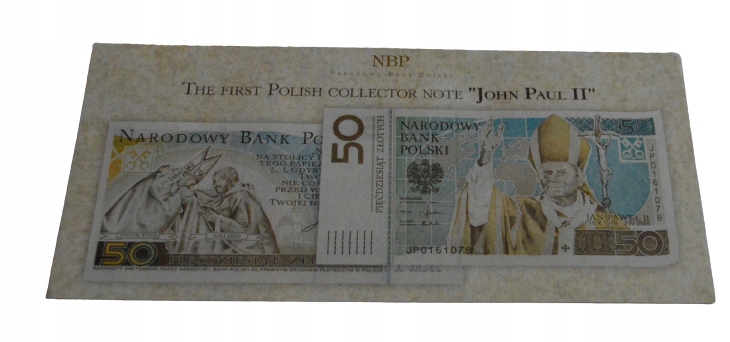 Folder do banknotu Jan Paweł II - z logo-ang--
