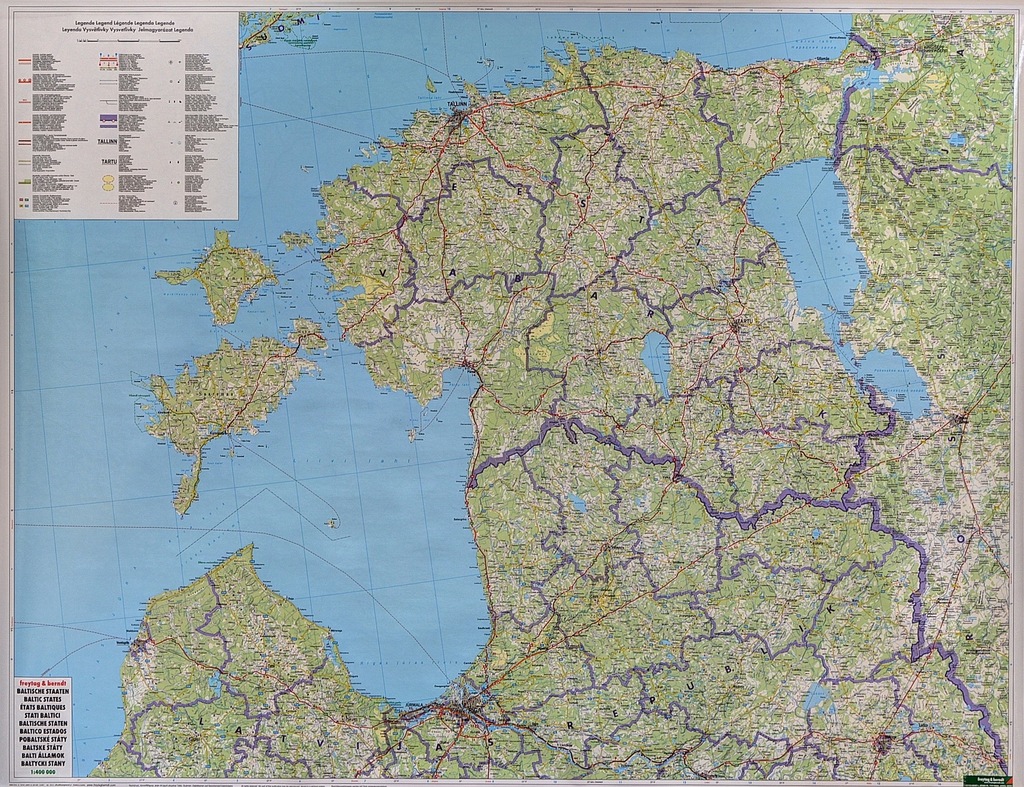 Kraje Baltyckie Litwa Lotwa Estonia Mapa Scienna 8807008352 Oficjalne Archiwum Allegro