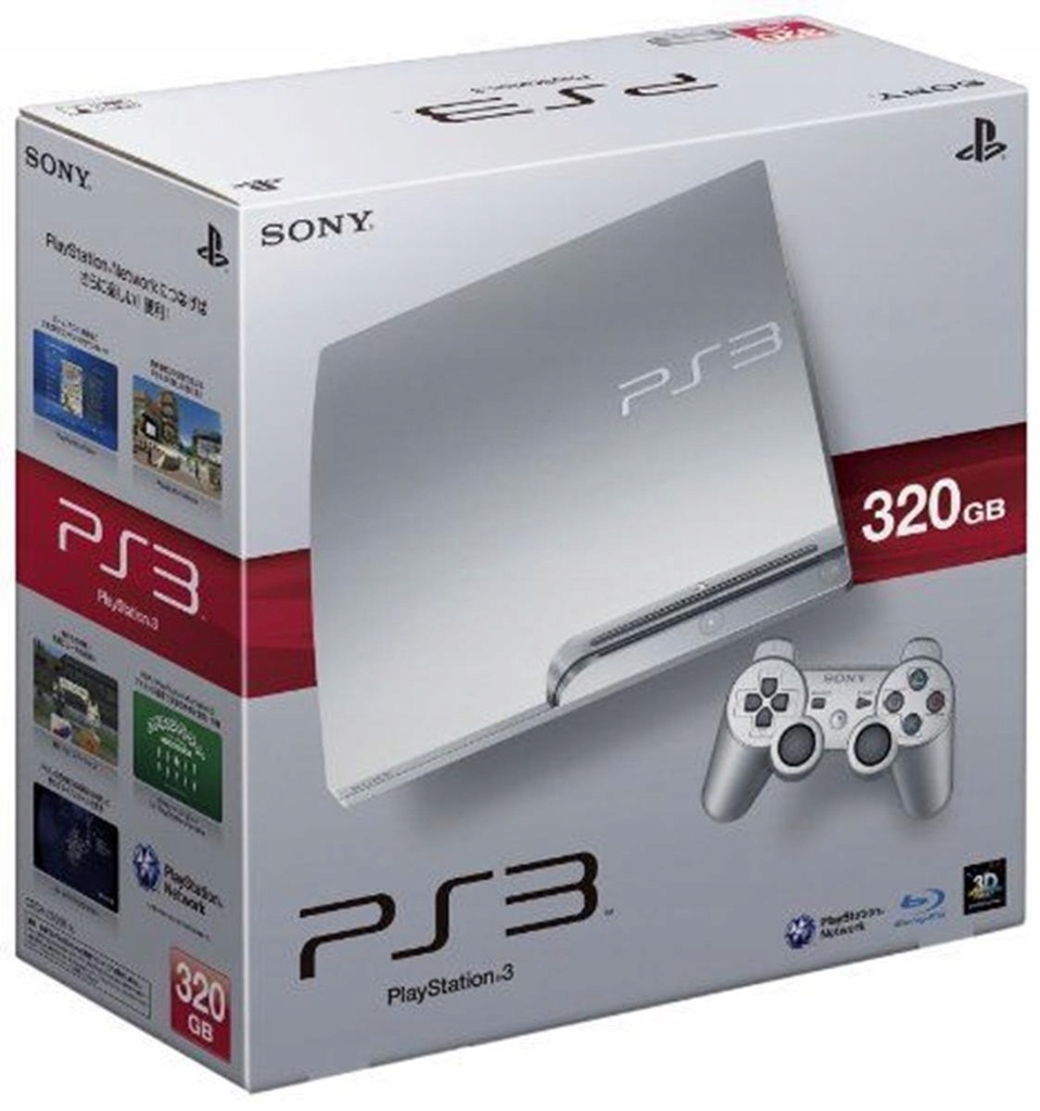 Konsola Sony PlayStation 3 320 GB Silver - 7937955332