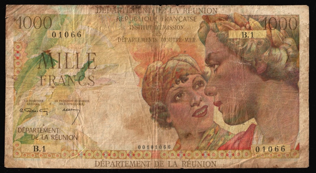 Reunion - 1000 franków 1964-71