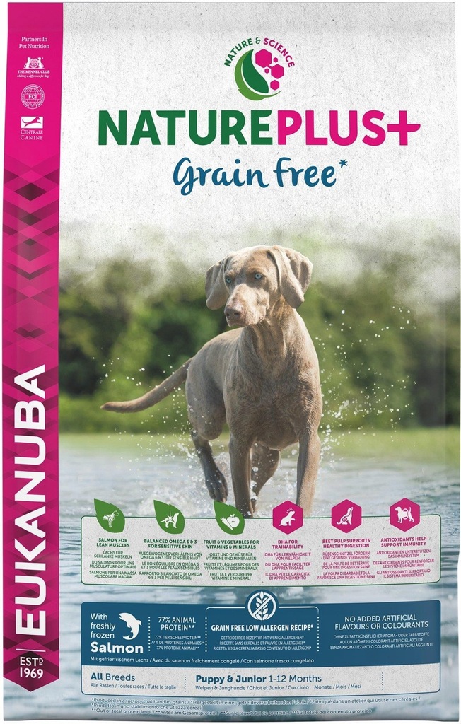 Eukanuba Nature Plus+ Puppy Grain Free Salmon 10kg