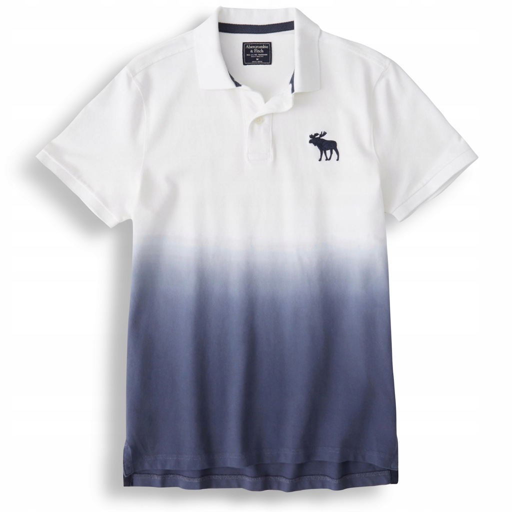 ABERCROMBIE KOSZULKA POLO SLIM GRANATOWY OMBRE XL