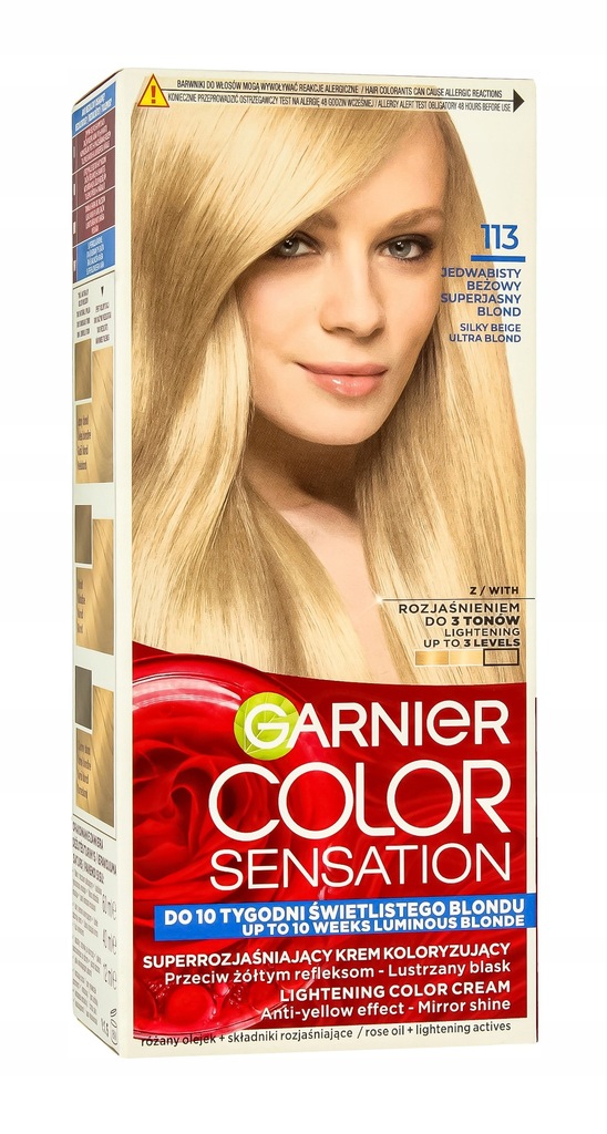 Garnier Color Sensation Krem koloryzujący 113 Beige Ultra Blond- Jedwabisty