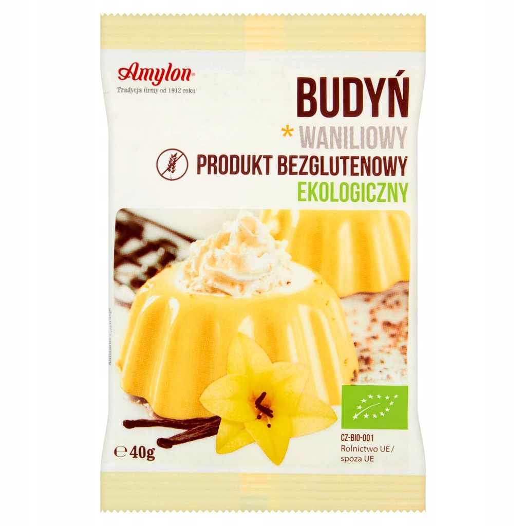 AMYLON Budyń Waniliowy (Bezglutenowy) BIO 40 g