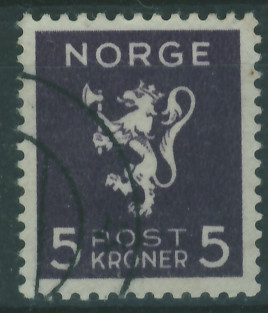 Norwegia 5 Kroner - Herb Lew