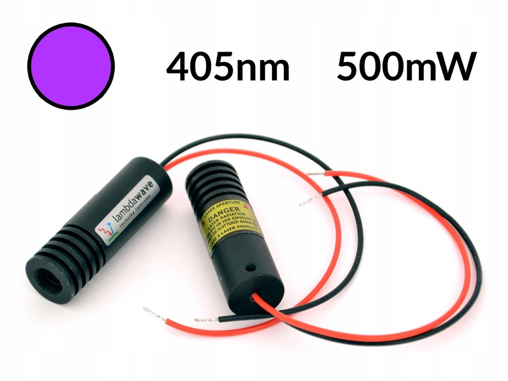 LAMBDAWAVE Moduł laserowy fioletowy 500mW 405nm