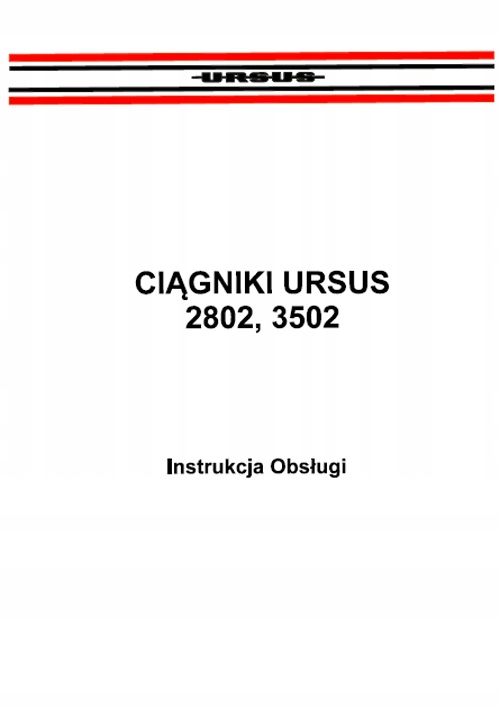 Ursus 2802, 3502 - instrukcja obsługi