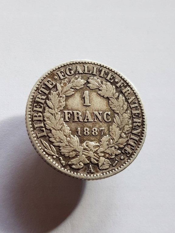 Francja 1 frank 1887 A srebro