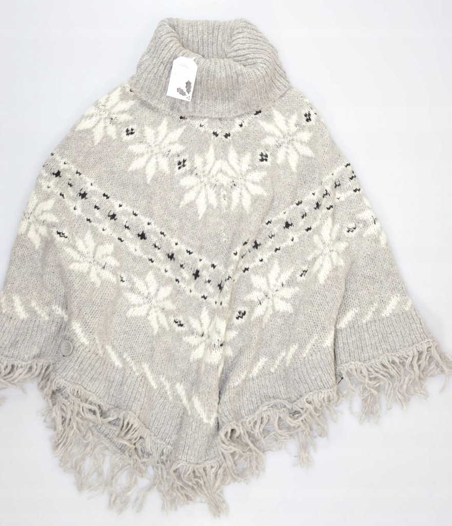 1-7386 SZARE PONCHO WE WZORY NEXT S