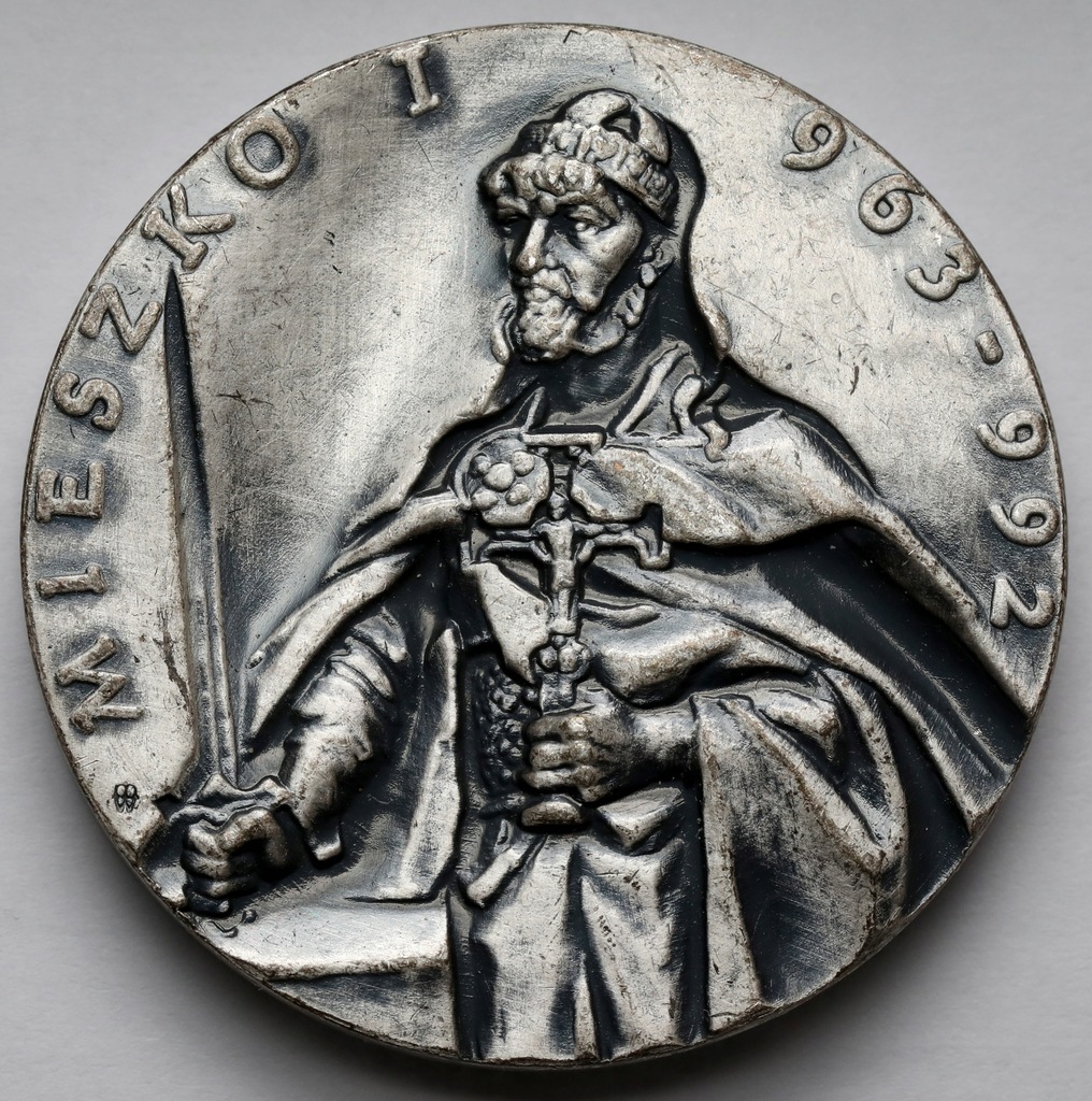 9807. Medal (40 mm), Mieszko i Dobrawa
