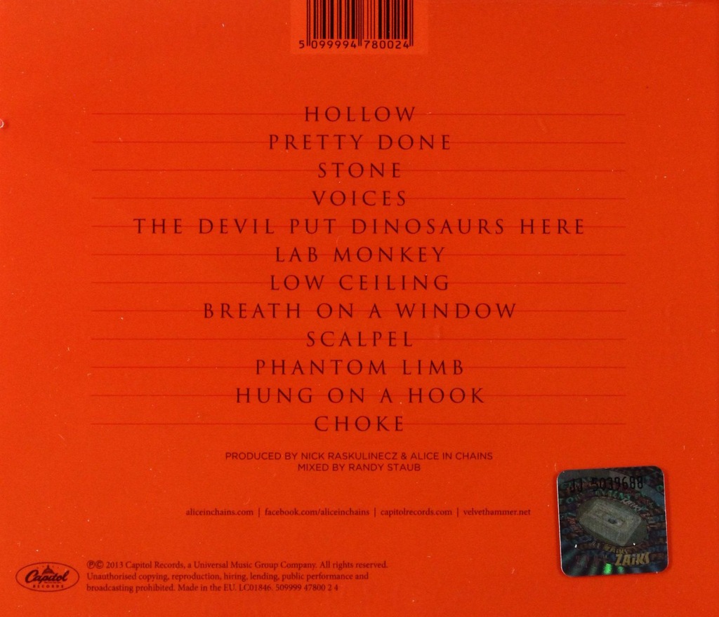 Alice In Chains The Devil Put Dinosaurs Here Cd 7363021046