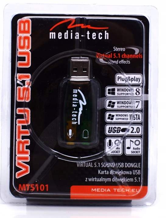 Купить Музыкальная звуковая карта MEDIA-TECH 5.1 USB JACK: отзывы, фото, характеристики в интерне-магазине Aredi.ru