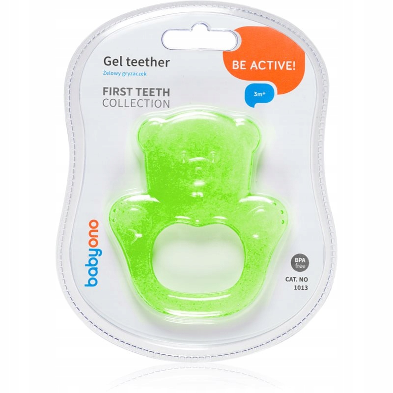 BabyOno Be Active Gel Teether gryzak Green Bear 1 szt.