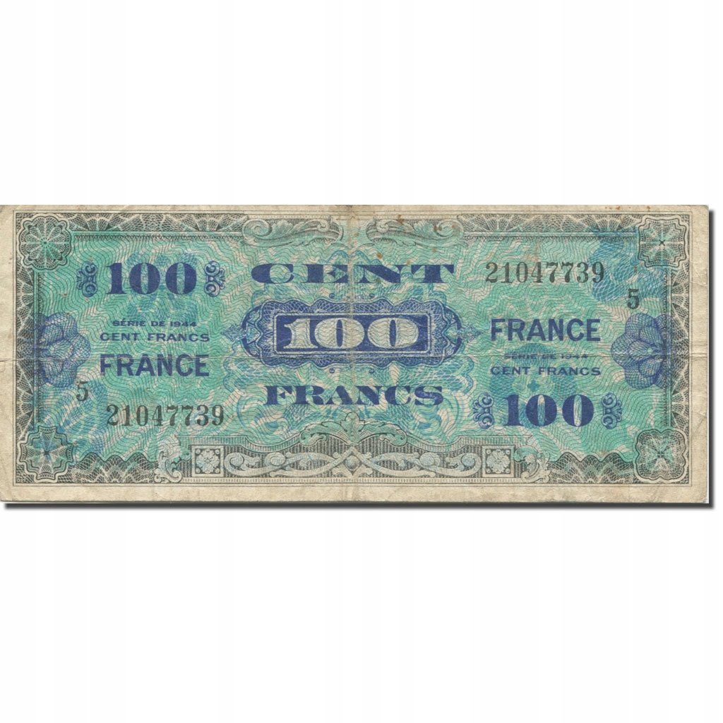 Francja, 100 Francs, 1945 Verso France, 1945, 1944