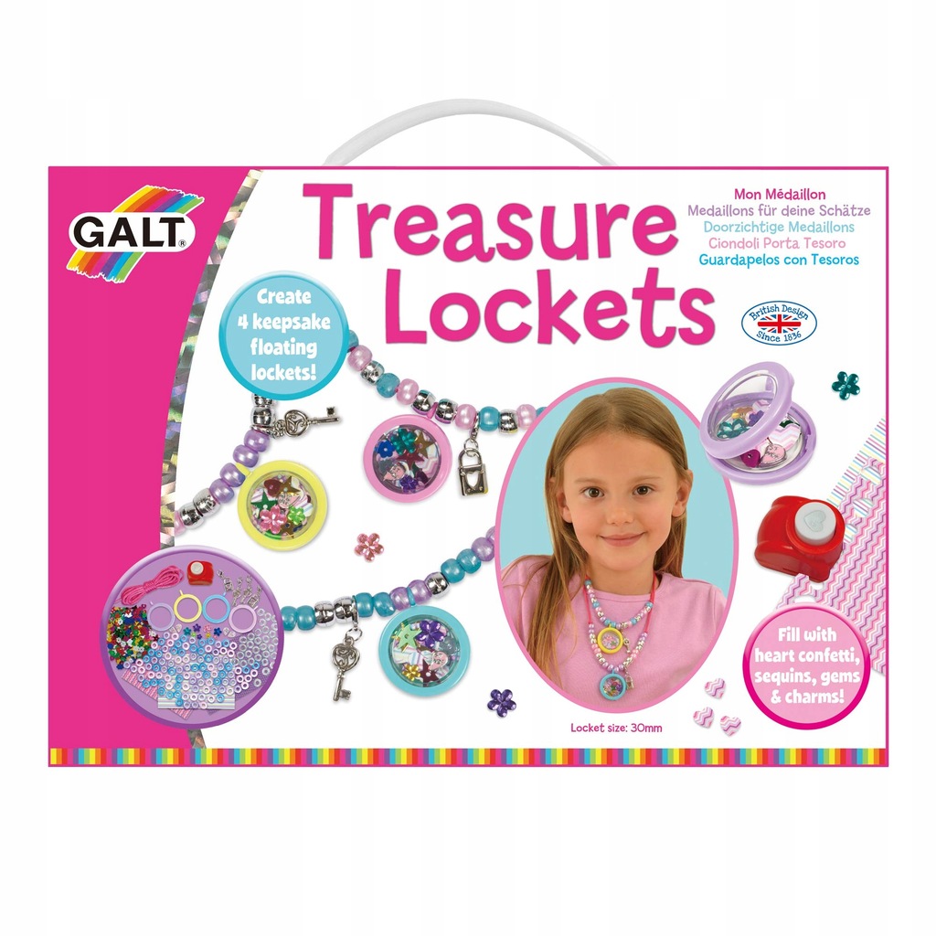 Galt Toys Treasure Lockets Keepsake Jewellery Kit