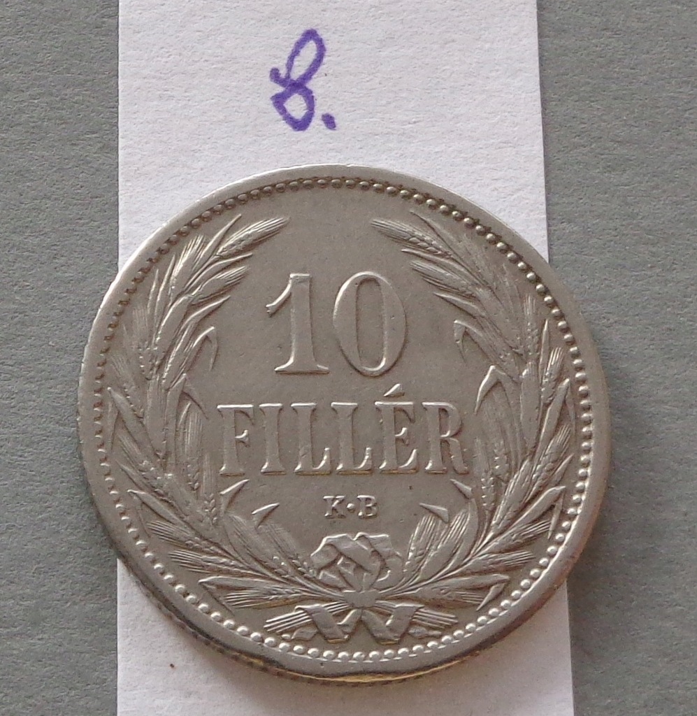 10 FILLER z 1909 roku , Austro-Węgry dla Węgier , GALICJA , ŁADNE