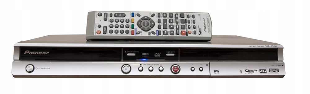 Nagrywarka DVD Pioneer DVR-630H HDD 250GB, pilot.