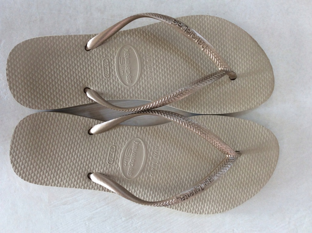 Havaianas klapki 39 / 40 gold japonki