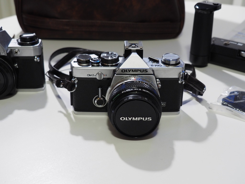 Olympus OM2N + Olympus OM10 + Winder + Torba