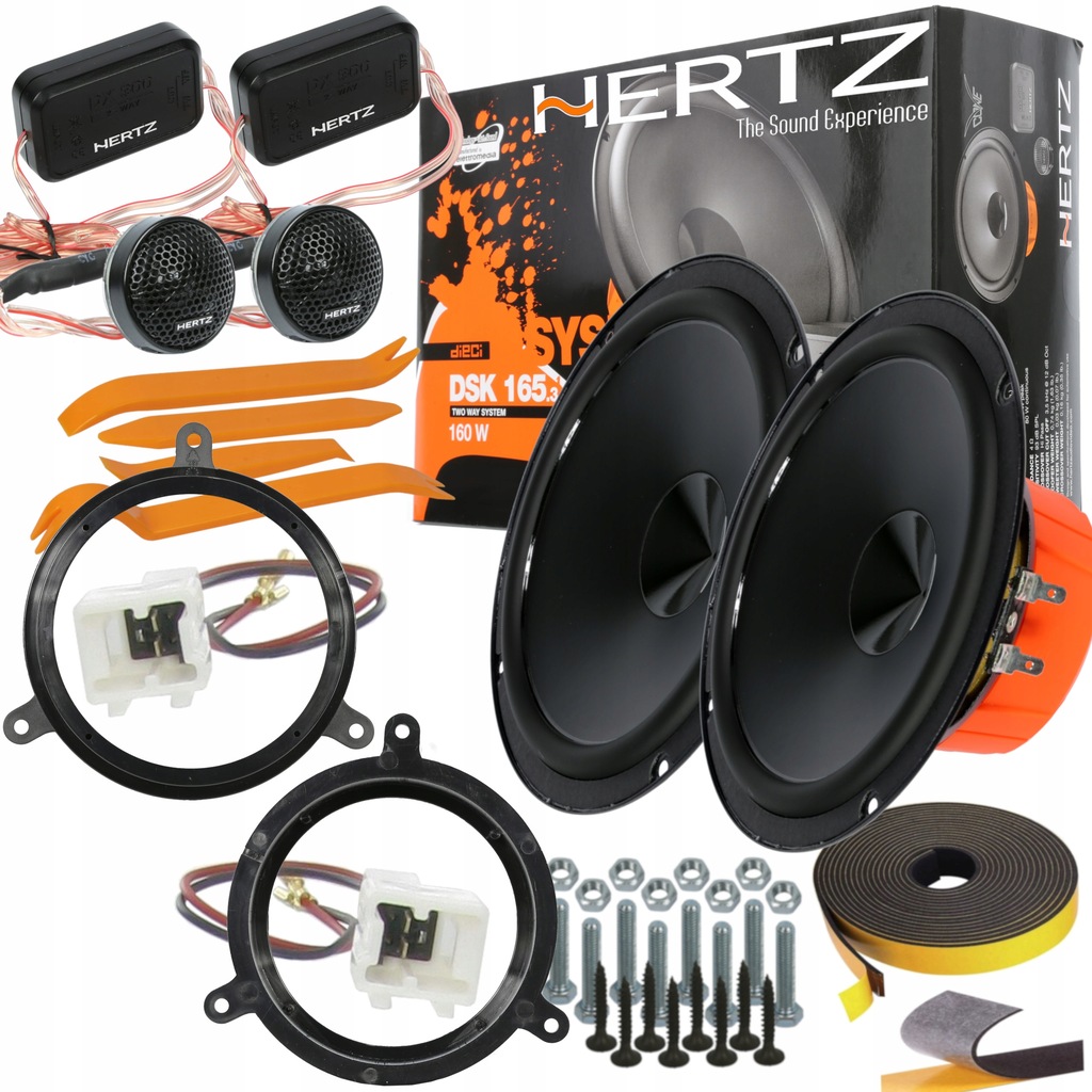 HERTZ DSK165 GŁOŚNIKI RENAULT MEGANE SCENIC TALISMAN ZOE PRZÓD TYŁ DYSTANSE