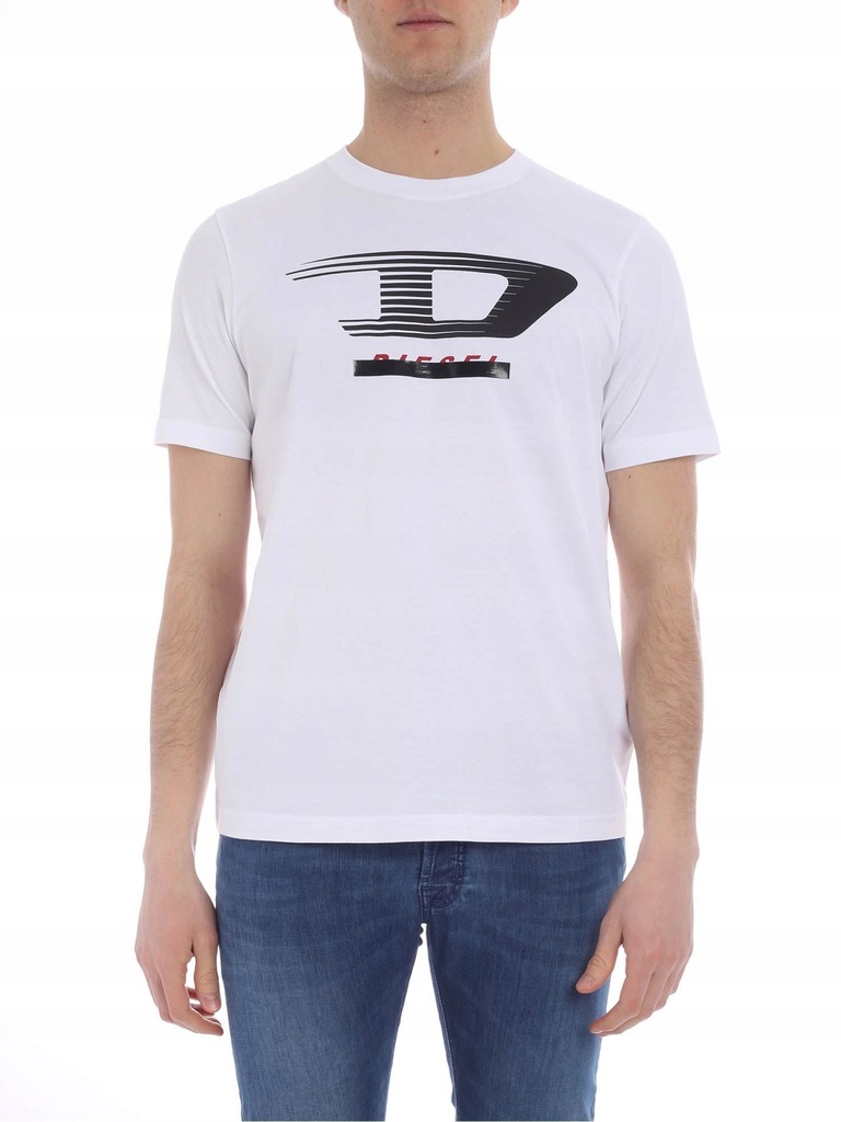 DIESEL MĘŻCZYZN BIAŁY T-SHIRTY S INT