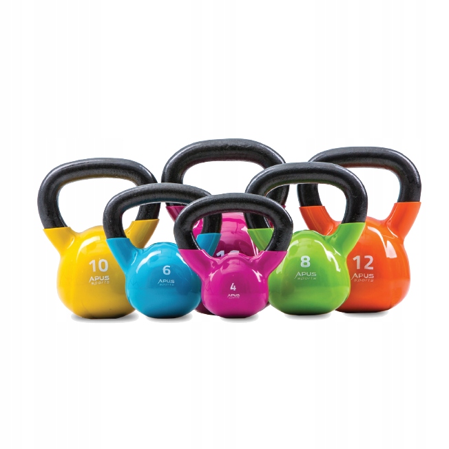 KETTLEBELL WINYLOWY 4 KG PROFESJONALNY APUS-SPORTS