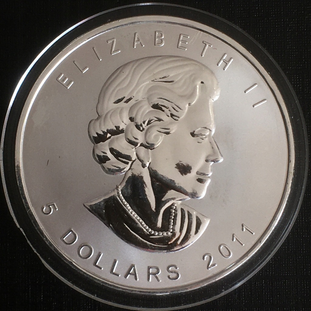 5 Dollar Canada 2011, Liść klonu