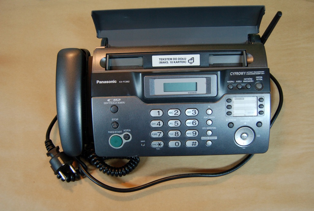 TELEFON FAX FAKS PANASONIC KX-FC962 CZARNY WARTO