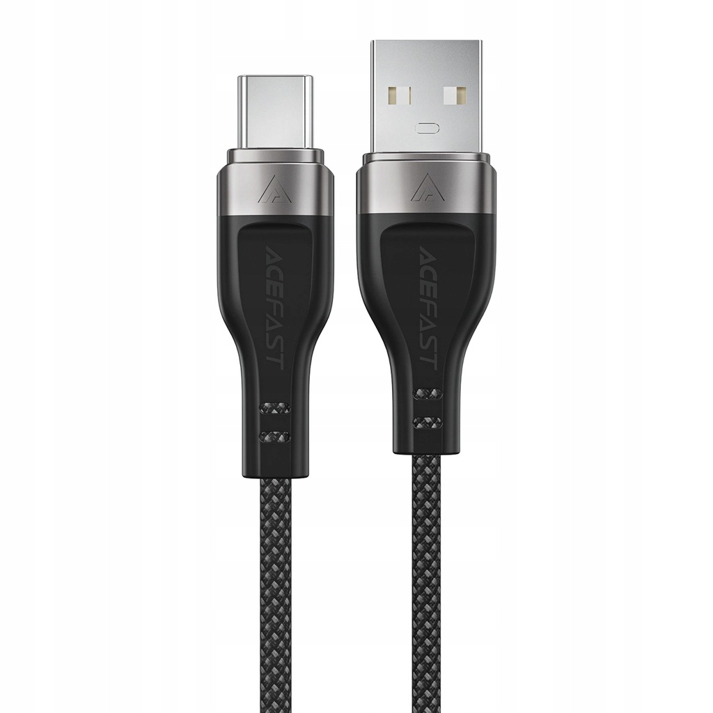 Kabel Acefast C11-04 USB-A - USB-C 3A 1,2 m w magnetycznym oplocie - czarny