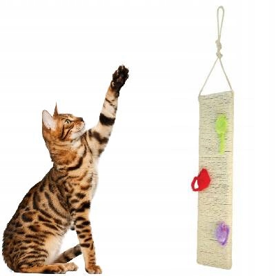 Drapak dla kota kotów duży sizal 49 cm zabawka zabawkami domek drapaki