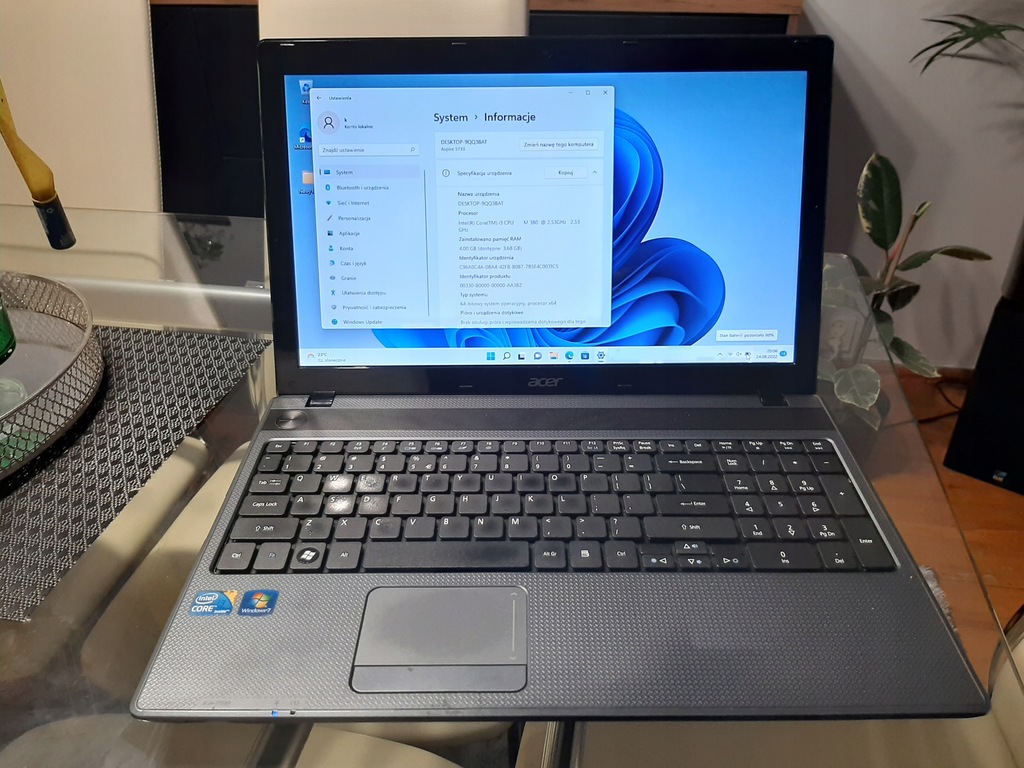 ACER ASPIRE 5733 intel i3/6gb ram/dysk ssd 12545257610