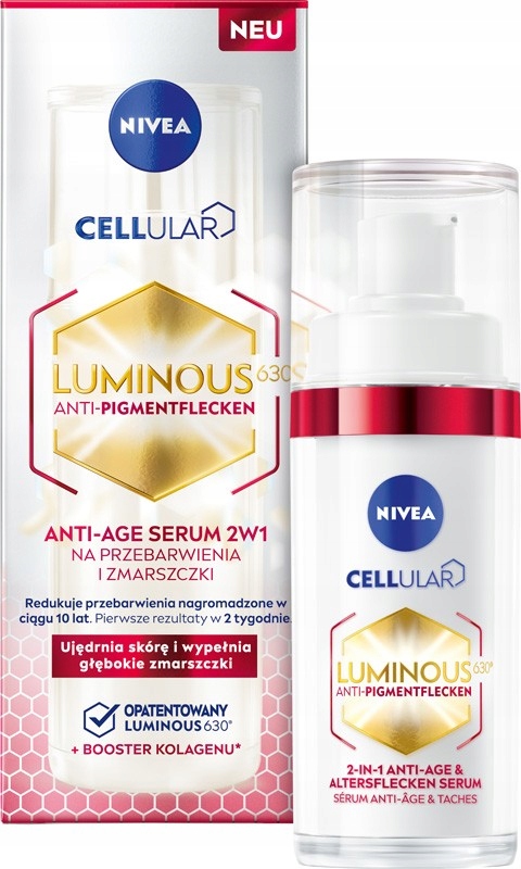 NIVEA Cellular Luminous630 Serum do twarzy 2w1 na przebarwienia i zmarszczk
