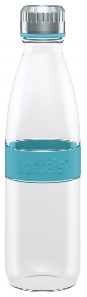 Szklana butelka Boddels DREE, Turquoise blu, 0.65L