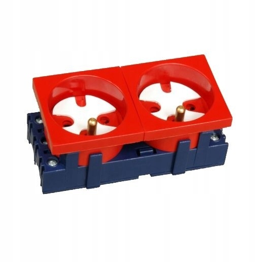 Gniazdo Emiter DATA z blokadą + zwalniacz podwójne czerwone E/GNBZ-4