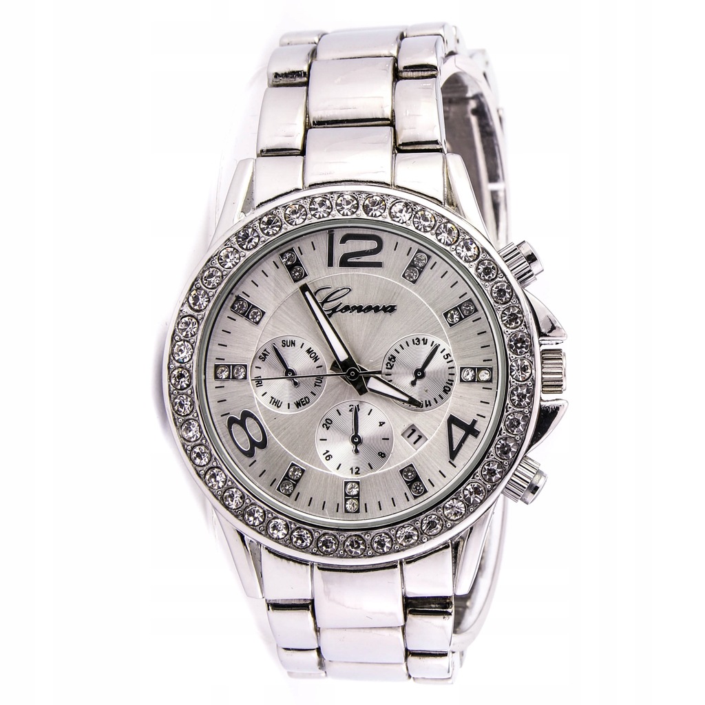 Zegarek Geneva GP-265-SILVER damski srebrny