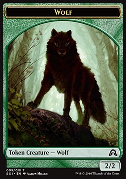 Wolf Token (Green 2/2) NM