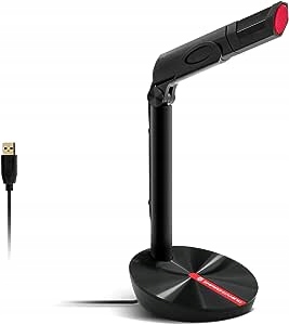 MIKROFON GAMINGOWY STOJĄCY USB TYP A MAC PC PS YOUTUBE STREAMING H265