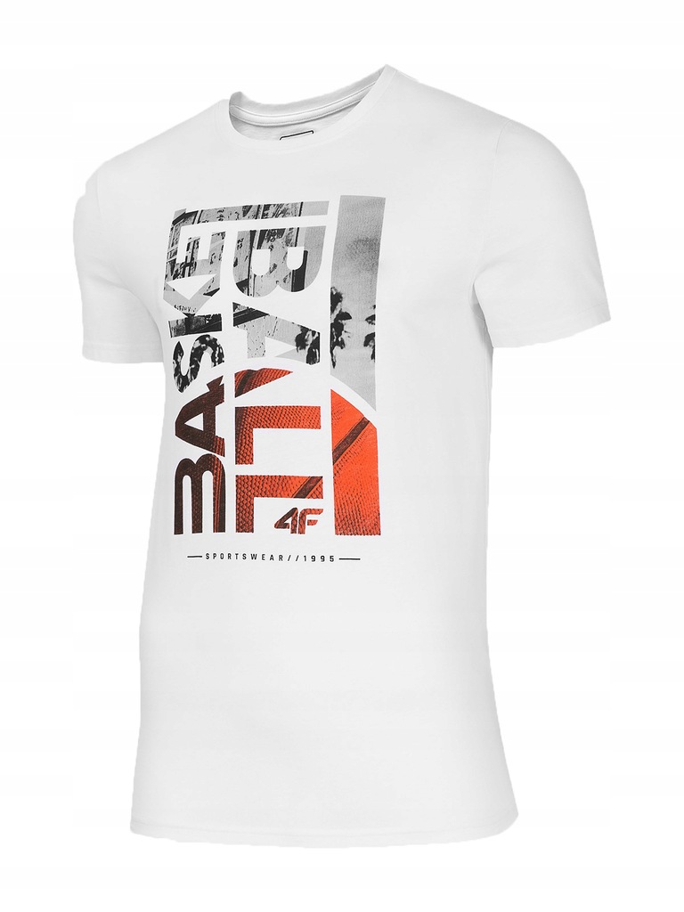 T-shirt męski 4F TSM031 BIAŁY XXL