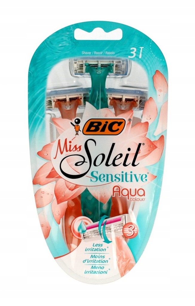 Bic Maszynka do golenia Miss Soleil 3 Sensitive Aq