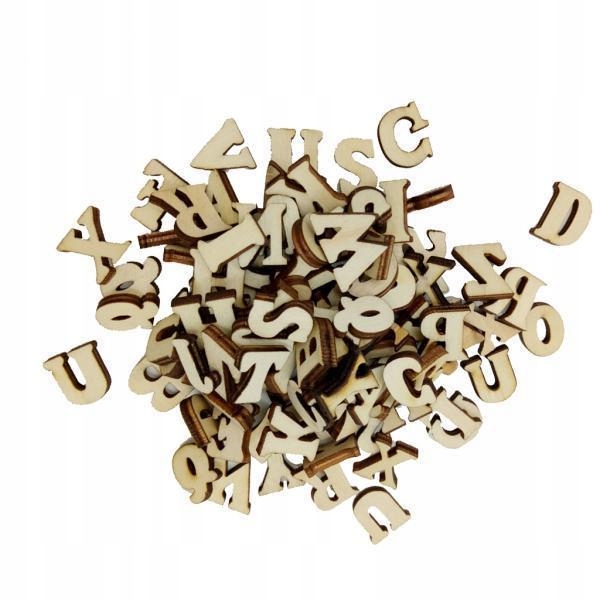 6x 100 Pieces Wood Letters Alphabet Embellishments