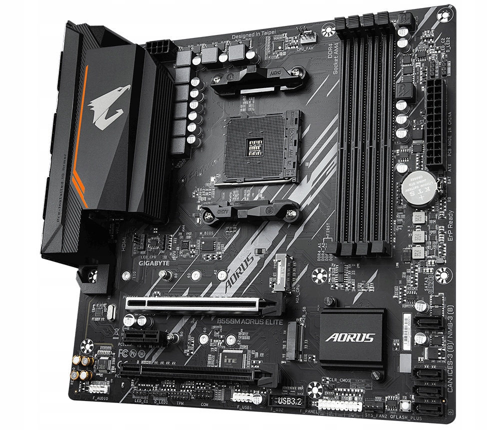 Купить Материнская плата Gigabyte B550M AORUS ELITE AM4 ATX AMD Ryzen: отзывы, фото, характеристики в интерне-магазине Aredi.ru