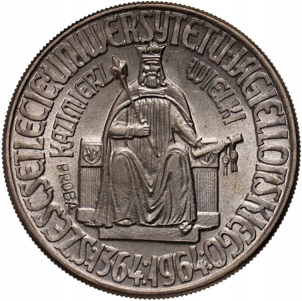 PRL, 10 złotych 1964, Kazimierz Wielki, PRÓBA