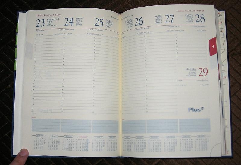 Kalendarz notatnik Plusa 2007 rok - format A5+