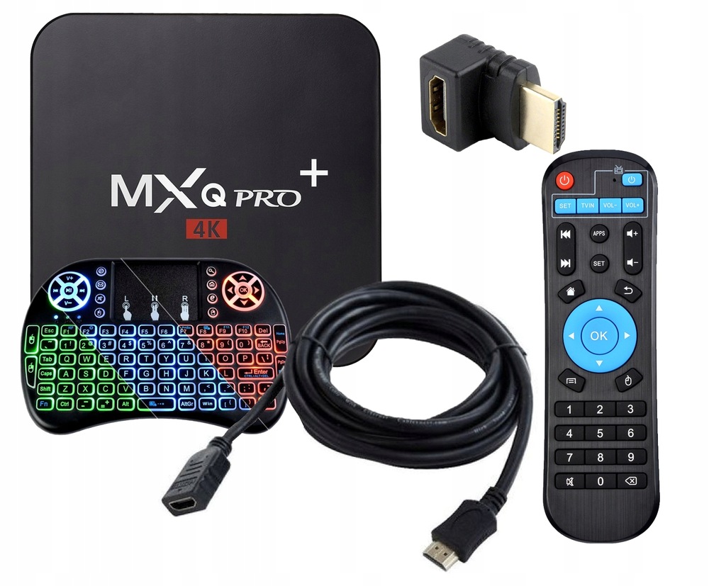 SMART TV BOX MXQ PRO+ 2/16 adapter HDMI 0,5m+ KLAW