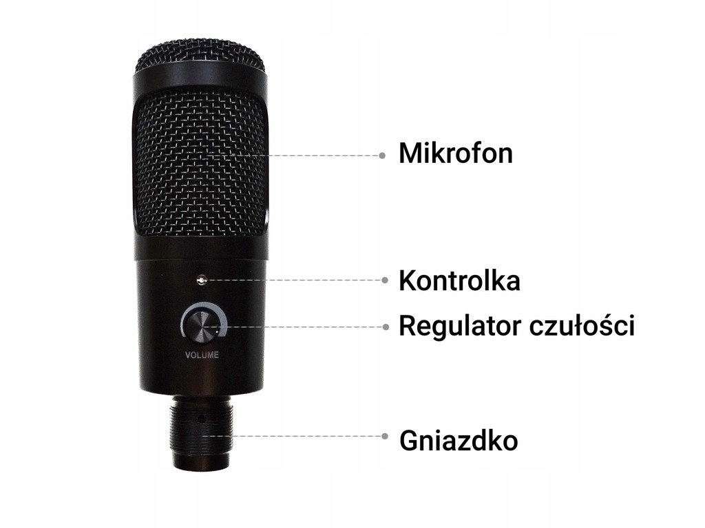 MIKROFON POJEMNOŚCIOWY NA USB DLA GRACZY