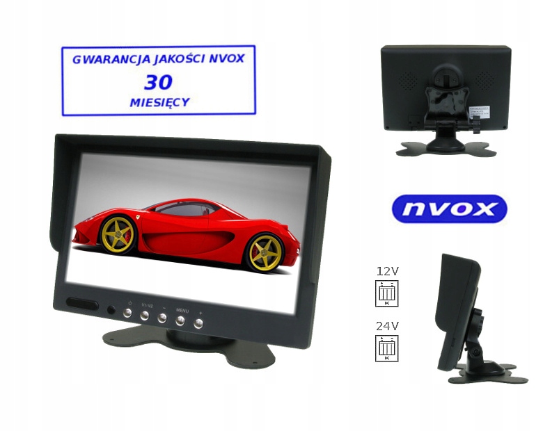 Monitor samochodowy lub wolnostojący LCD 7cali